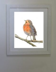 painting, Christmas, robin, singing, Ireland