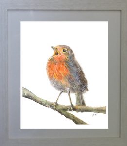 painting, Christmas, robin, singing, Ireland
