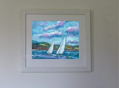 painting, Lough Derg, sailing