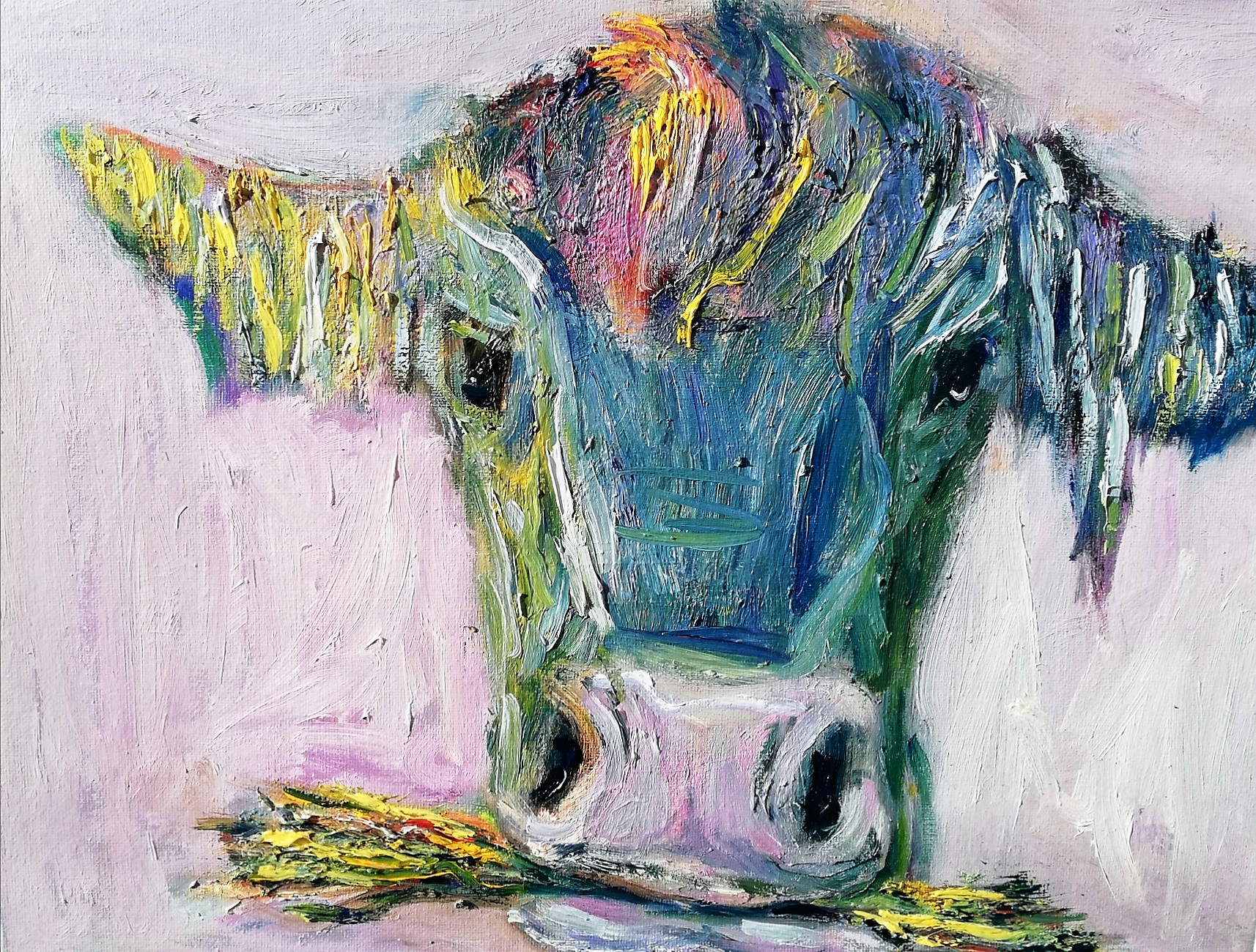 original oil painting cows
