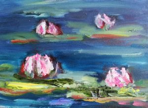 flower waterlillies oil painting dromoland